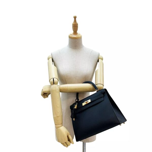 Kelly Hermes Bag 28 Noir - Image 7